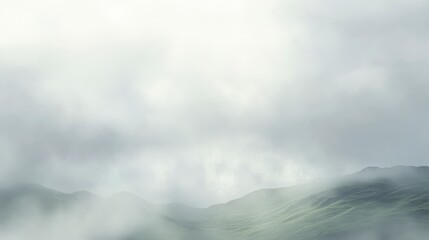 Obraz premium Misty Mountain Range: A Serene Landscape Painting