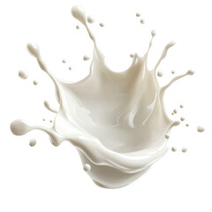 Fototapeta premium Creamy Milk Splash on transparent background 