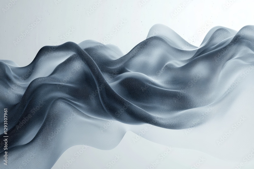 Poster abstract swirls of translucent fabric create a sense of motion and depth in a serene environment