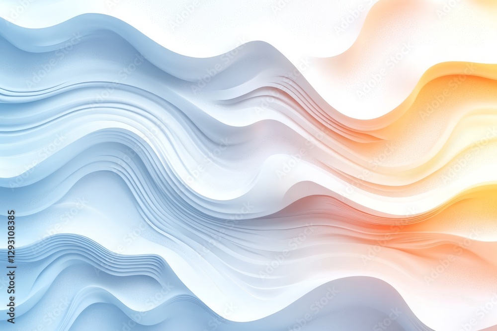 Poster waves of color and texture create an abstract design with flowing patterns and gentle gradients