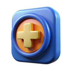 Fototapeta premium Medical 3D Icons, Medical Healthy Front View 3D Rendering Illustration Transparent Background Icon