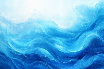 Swirling blue waves capture the essence of the ocean during a sunny day