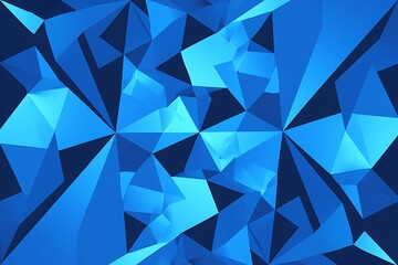 Fototapeta premium Vector abstract bright blue geometric background, consists of triangles. Polygonal abstract aqua background. Vector illustration