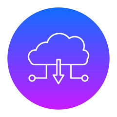 Download File on Cloud Icon