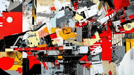 Fototapeta premium Urban Mural Art in Abstract Style