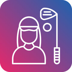 Golf Player Female icon style