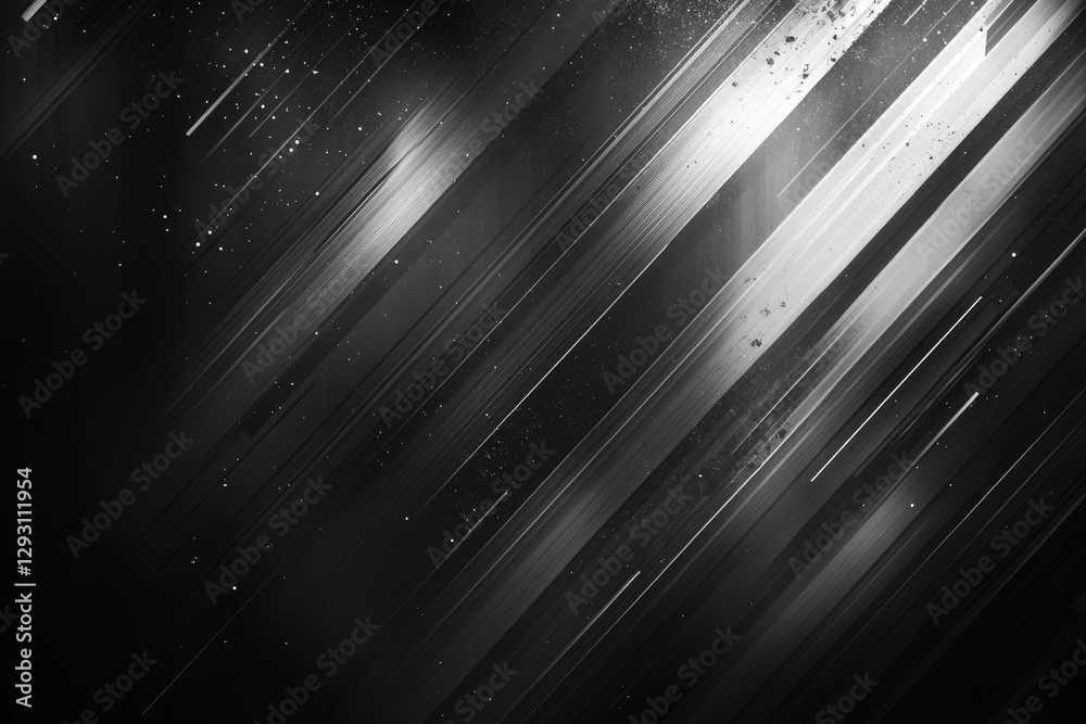 Poster dynamic abstract black and white lines create a striking visual effect with a sense of movement and 