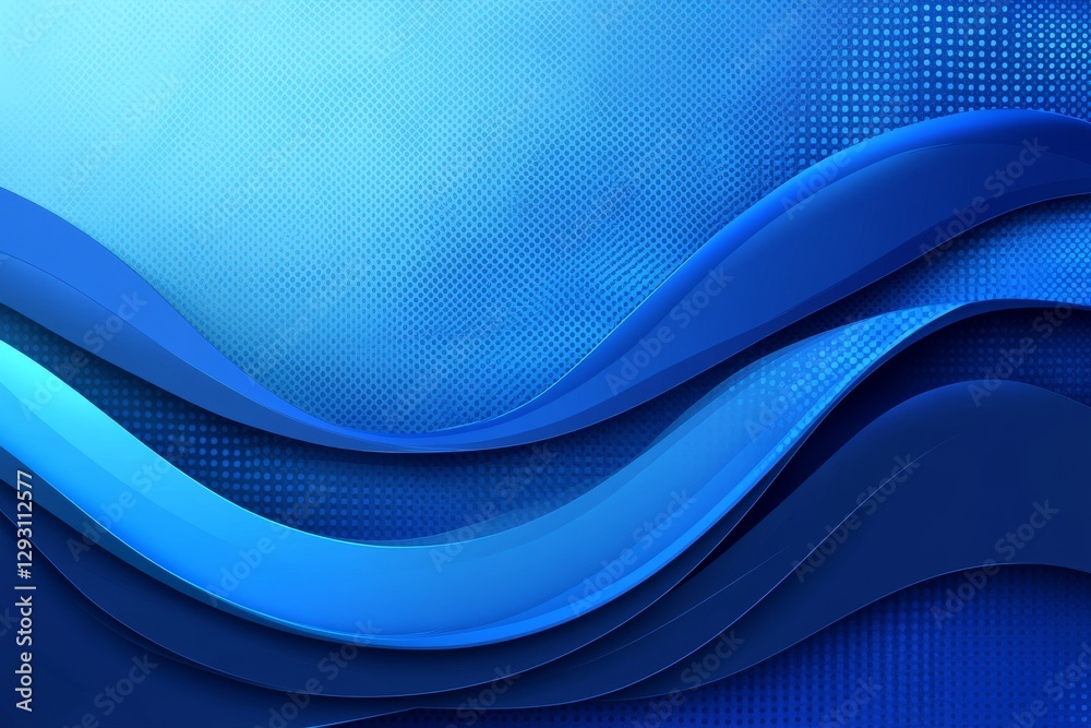 Poster dynamic blue wave patterns create a visually captivating background for various design applications