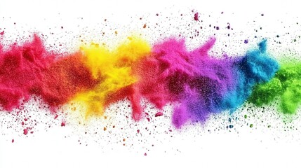 Fototapeta premium A Stunning Rainbow of Colorful Powder Explosion Art