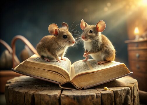 Love of Learning: Mice Exploring an Antique Dictionary, Computer Science Concept