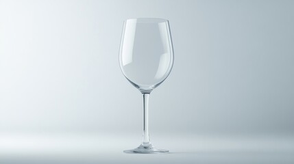 Elegant Empty Wine Glass on Soft Light Background for Use