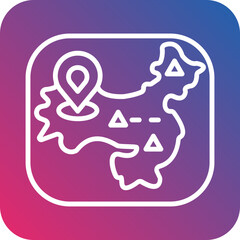 Obraz premium Map icon style