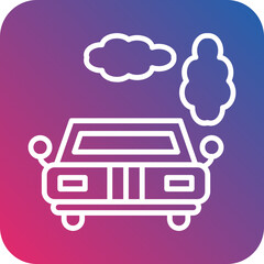 Car Pollution icon style