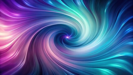 Obraz premium Swirling purple blue teal colors blend into a soft blurred background with subtle gradient effects, creating a sense of depth and dimensionality, teal, gradient