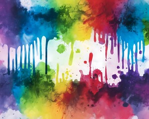Fototapeta premium Full frame shot of colorful watercolor stains for background