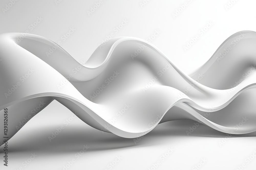 Poster smooth and flowing curves create a stunning visual effect in minimalist design