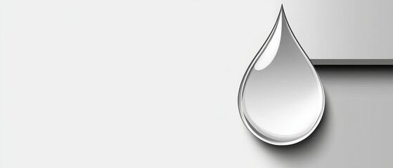 A drop of water is shown in a white background