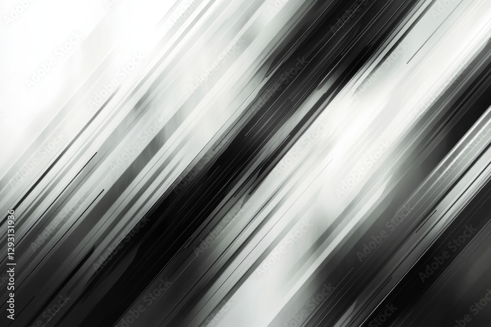 Aufkleber Dynamic abstract composition of monochrome diagonal lines creating a sense of movement and depth