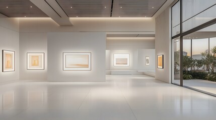 Elegant Modern Art Gallery Space Designed for Private Viewing by Billionaires and Collectors
