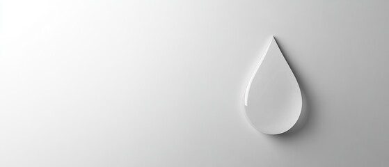 A drop of water is shown on a white background
