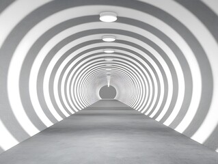 Fototapeta premium Circular Tunnel Corridor Interior Design