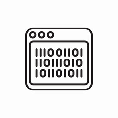 binary code technology icon vector sign