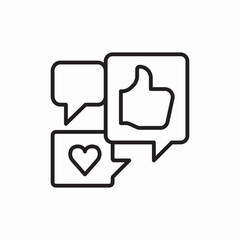 social media like icon vector sign