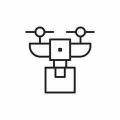drone delivery service icon vector sign