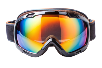 ski goggles on white background