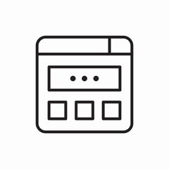 Obraz premium website layout template icon vector sign