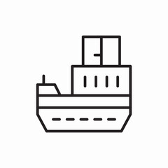 cargo ship transport icon vector sign
