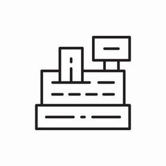 cash register icon vector sign