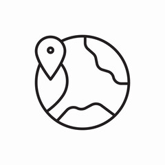 global location world icon vector sign