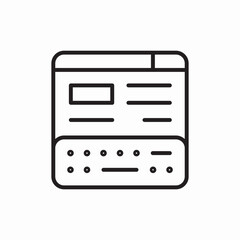 browser keyboard icon vector sign