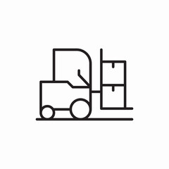 trolley boxes storage icon vector sign
