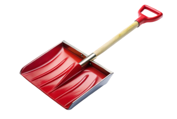red shovel isolated on white