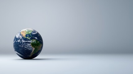 A realistic globe showcasing Earth, symbolizing global unity and environmental awareness.