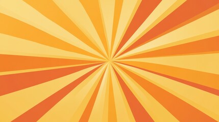 Stunning Retro Sunburst Graphic Design: Vibrant Orange Radiating Lines Background