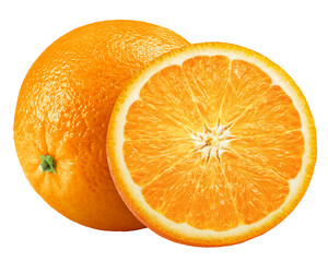 Orange isolated on white background, full depth of field