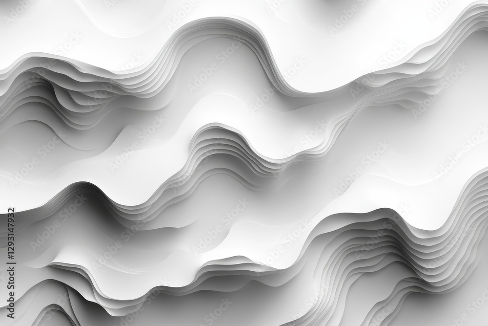 Poster textured abstract design with flowing lines and layers creating a dynamic visual effect in shades of