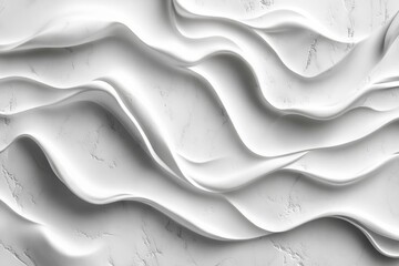 Fototapeta premium White textured waves create a modern and elegant backdrop for any artistic design or architectural project