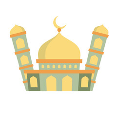 Illustration of Mosque Cute Stylized