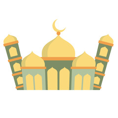 Illustration of Mosque Cute Stylized