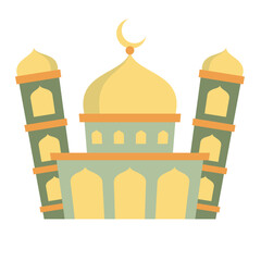 Illustration of Mosque Cute Stylized