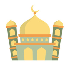 Illustration of Mosque Cute Stylized