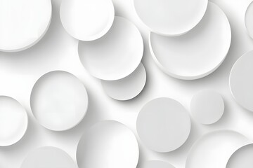 Abstract circles layered on white background