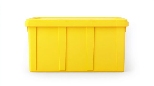 Bright Yellow Storage Chest with Modular Design for Stackable Organization Solutions