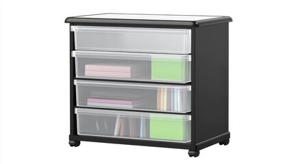 Modern Transparent Drawer Unit Ideal for Functional Storage and Organization