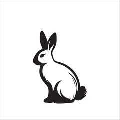 Bunny vector silhouette illustration