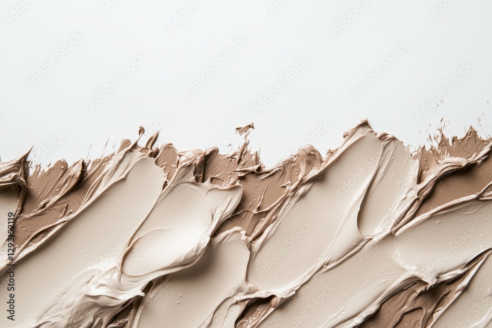 Poster Textured layers of paint create an abstract design emphasizing neutral tones in artistic expression
